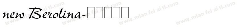 new Berolina字体转换